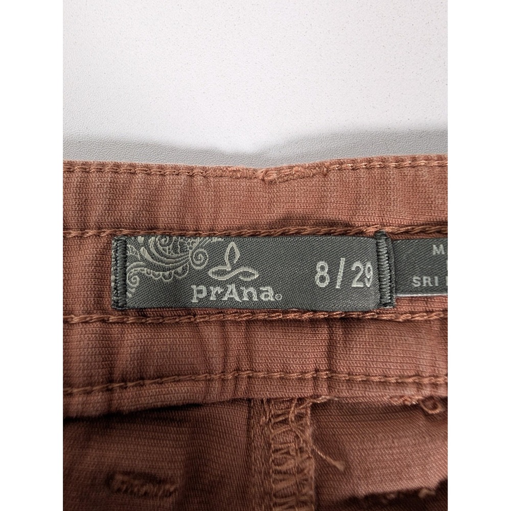 prAna Shorts‎ Womens 8/29 Brown Outdoor Hiking Utility Pockets Casual Zip Fly - Picture 8 of 11